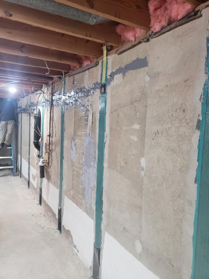 “Cold Pour” Basement Wall Repair with InvisiBeam Straps