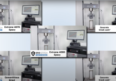 Tensile Strength testing lab with four different tests with results